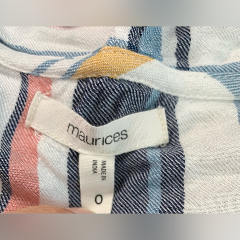 3/$30 Maurice’s Women’s Plaid Open Front Kimono Cardigan Size 0 - Picture 7 of 12